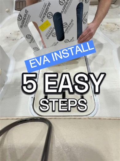 Installing EVA foam flooring doesn’t have to be complicated. Here’s the simple 5-step process we use when installing Marine Mat: 1️⃣ Score the backing down the center 2️⃣ Line up the panel exactly where it belongs 3️⃣ Tape one side in place 4️⃣ Stick down half the panel 5️⃣ Finish the other half Then… rinse and repeat. Clean. Precise. Professional. Of course, if you’d rather spend your time on the water instead of lining up panels and peeling adhesive, we’ve got you covered. From digital pattern