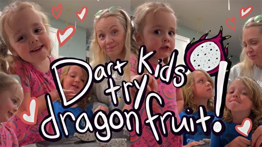 Jack and Willow got a dragon fruit for the first time and were STOKED! I have no idea where this excitement came from, but I knew I couldn't say no when they begged for a dragon fruit from the grocery store. I didn't expect it to turn into this whole thing! They definitely had a lot of energy for it being past their bedtime... I love how Willow was so excited but wouldn't even try it. 🤣 | Willow’s Diner - Dart Fam