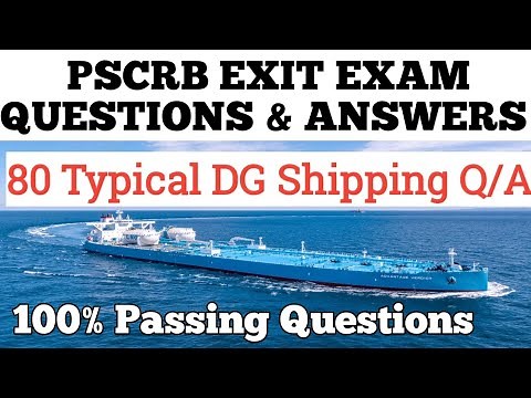 PSCRB Exit Exam Question And Answers | 80 DG Shipping Q/A | E-learning Course | STCW courses
