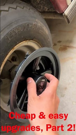 Cheap and easy golf cart upgrades part 2- New wheel covers! #shorts #golfcarts
