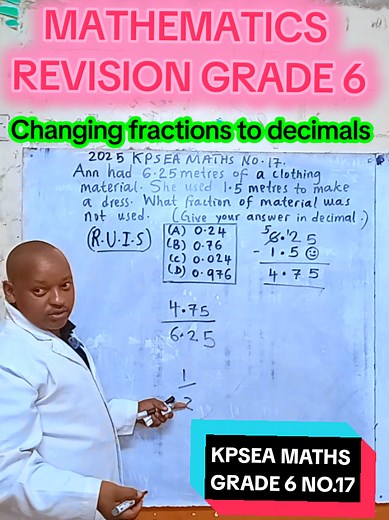 KPSEA Maths Revision for Grade 6: Changing Fractions