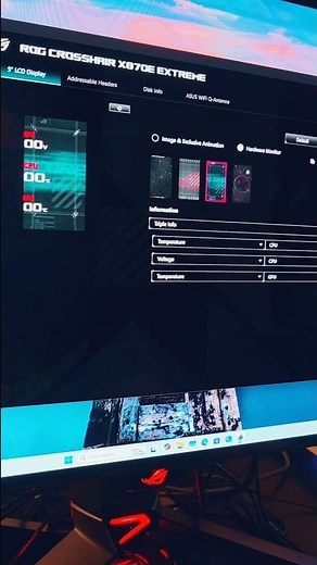 Change the on screen display on the Asus x870e Extreme motherbord