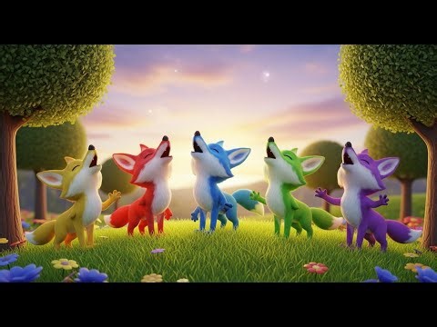 Five Little Coyotes Howl Howl Howl | Desert Animal Song & Nursery Rhymes