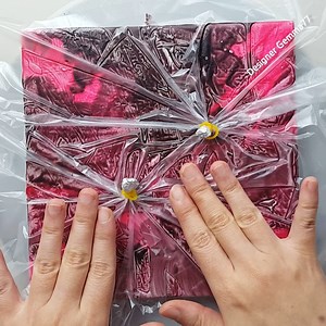 Red window broken with 2 holes - All the paints I used were acrylics mixed with water. | Designer Gemma77