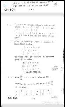 Question Numerical Methods Annual exam 2022