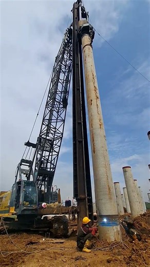 welding Spun pile D80 process