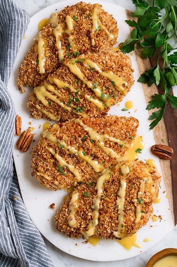 Honey Mustard Pecan-Crusted Chicken - Cooking Classy