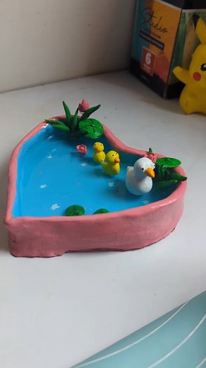 Ceramic clay art diy Duck Pond Craft Idea #homedecor #diy #diycrafts #claycraft | Ribaa Art Work