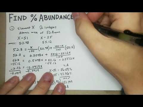 How to Find Percent Abundance of Each Isotope (General Chemistry I)