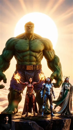 hulk vs 4 women fight #marvel #hulksmash #hulk #avengers #ai