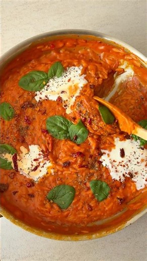 One Pot Creamy Vodka Tomato Orzo