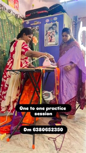 One on One offline practice session 💐| saree draping class #sareedrapist #sareedraping #fashion