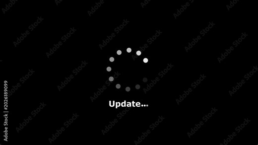 System software update or upgrade icon update download sign processing concept uploading Installing Update loading bar animation 4K animation with alpha channel on transparent background