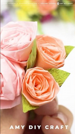 Origami Roses, Tissue Paper Flowers DIY, How To Make Small Tissue Paper Flowers Easy #paperflower