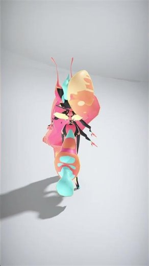 Stylized Insectoid Character with Colorful Exoskeleton