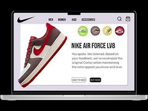 Nike Shoes UI Design in Figma – Interactive Prototype Showcase!