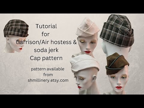 Making a Garrison cap/ Hostess cap and Soda jerk cap