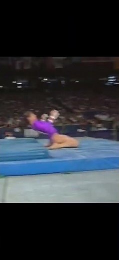 😭 Dominique Moceanu Flys Off The Uneven Bars!!