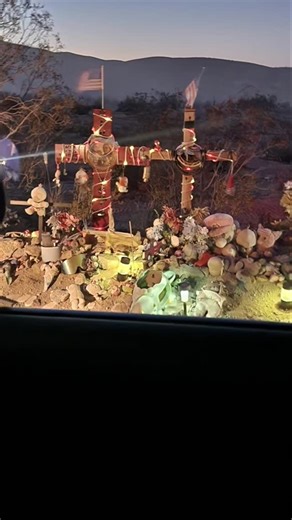 Nice little memorial set up for those two kids that were killed by that hit and run SXS a few years back. | Scott Weeks