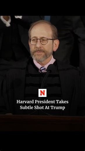 Harvard President Alan Garber embraced the international students during the 2025 commencement speech and received a standing ovation from the crowd. | Newsweek