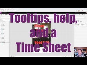 PowerApps Tooltip for inline help, popup help, and a time sheet app