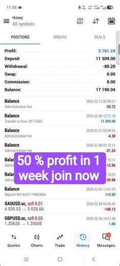 50 % in 1 week | forex trading | gold trading | live gold profit #earnmoney #trading #forex