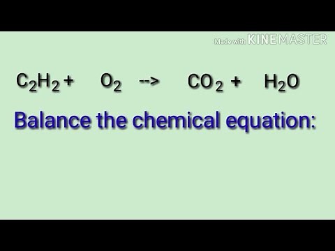 Balance the chemical equation. C2h2+o2=co2+h2o. Ethyne+oxygen=carbon dioxide+water.