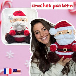 Santa Crochet Pattern - Cuddle Size - Santa Claus Amigurumi Pattern - Papa Noel - Patron Au Crochet - Etsy