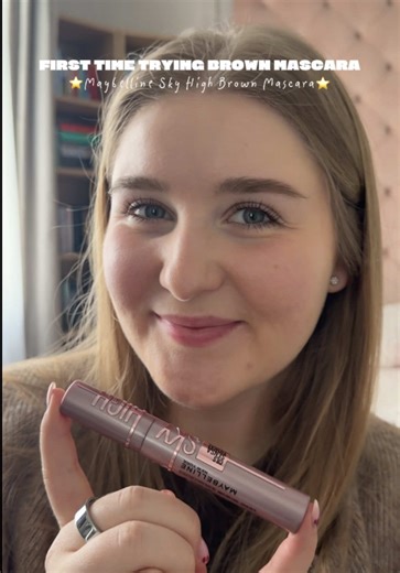 first time trying brown mascara…never going back🤎 @MaybellineUK #brownmascara #skyhighmascara #mascara