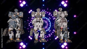 Embark on an interstellar dance journey with our captivating stock footage collection featuring space men dancers