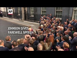 Johnson gives farewell speech at Downing St