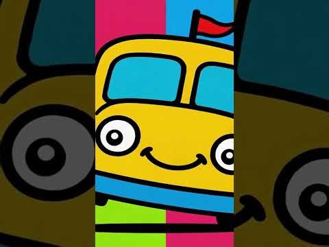 Little Bus Has a FLAT Tire! POP! 💥 #Shorts