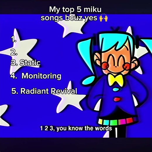 My top 5 miku songs!
