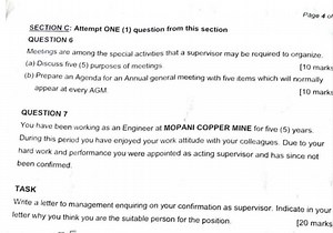 SECTION C: Attempt ONE (1) question from this sectionQUESTION... | Filo