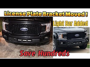 F150 License Plate bracket Moved light bar install 2015-2020/ Relocated #f150 #light bar
