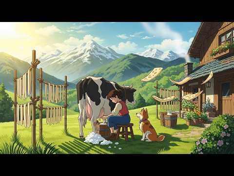 Milking Fresh Cow Milk – Making Traditional Yunnan Cheese & Sakima | Cozy Ghibli ASMR