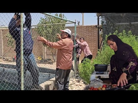 The daily life of an engineer and his wife: installing a pool fence