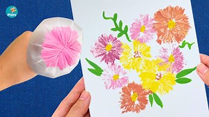 How to Paint Flowers With a Plastic Bag