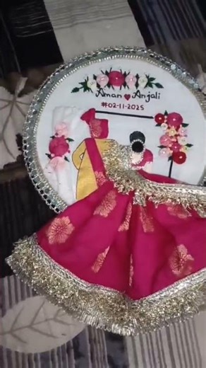 Embroidery hoop art#embroideryhoopframe#couplesgifts#handmadegifts#weedingift#viral#ytshorts