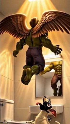 Meme dog helps Hulk poop, chaos ensues, wings and sunshine finale 😆