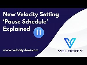 New Velocity Setting 'Pause Schedule': Explained