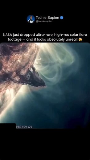 Techie Sapien - AI | Robotics | Next-gen Tech on Instagram: "NASA’s Parker Solar Probe Records Solar Eruption That Looks Straight Out of Sci-Fi 🤯 Meet the closest-ever recording of our Sun, captured by NASA’s Parker Solar Probe — humanity’s fastest and most heat-resistant spacecraft. 🌞 In this breathtaking new release, NASA reveals high-resolution images of solar flares, coronal loops, and plasma jets, recorded just 3.8 million miles from the Sun’s surface. The details are unreal, showing fier