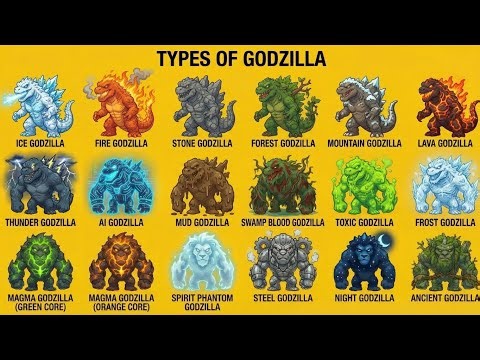 Types of Godzilla Explained | Ice, Fire, Lava & AI Godzilla