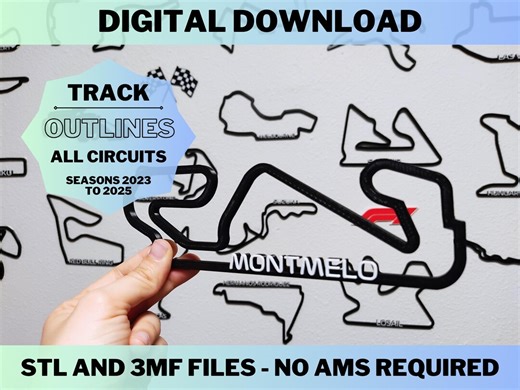 Grand Prix F1 Track Outlines Bundle 2023-2025 – 3D Print Files (STL, 3MF)