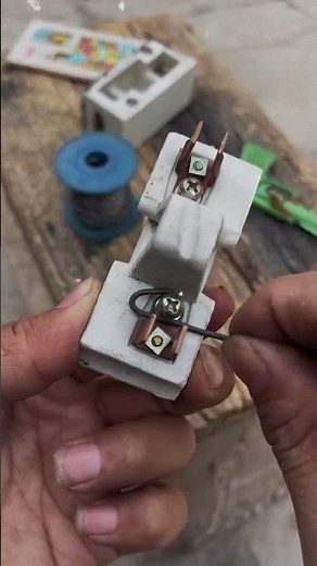 Before Circuit Breakers: Fixing an Old Ceramic Fuse ⚡​#Vintage #OldMemories #Electrical