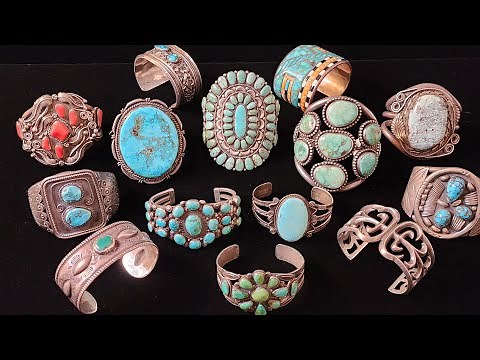 MY COLLECTION: Vintage Native American Turquoise cuff bracelets - A FANCY SHOW & TELL #turquoise