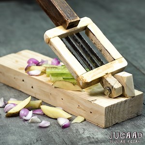 100K views · 1.1K reactions | How to Make Wooden Vegetable Cutter #jugaad | Jugaad | Facebook