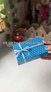 Christmas Series Day 9 | DIY Gift Box Using One A4 Sheet 🎁| A4 Paper Gift Box Tutorial #giftideas