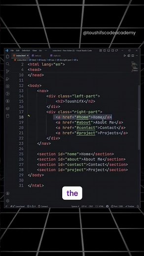Smooth Scroll Navigation with CSS Only | Fix Anchor Link Jump (HTML & CSS) #coding #programming
