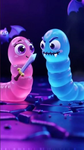 Cute vs Scary Gummy Battle 🍬👻🔥 | Epic Candy Fight! #Shorts